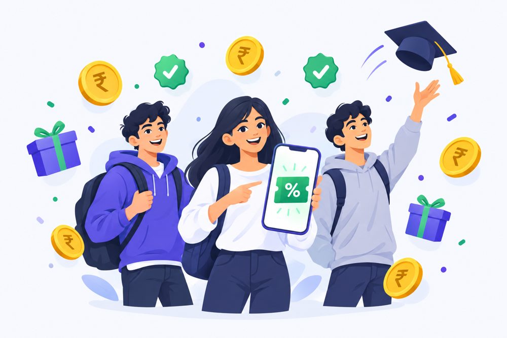 Students celebrating PW discount coupons